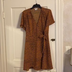 J. Crew animal print wrap dress
